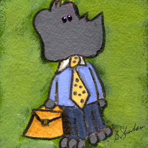 Rhino Businessman