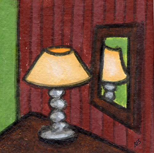 Mercury Glass Lamp