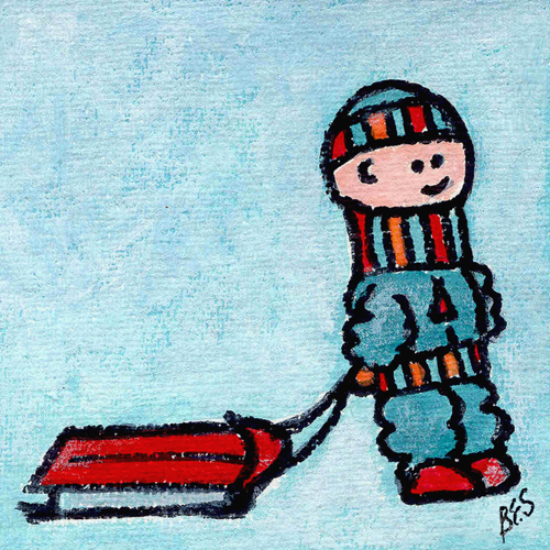 Bobby's Snowsuit and Sled