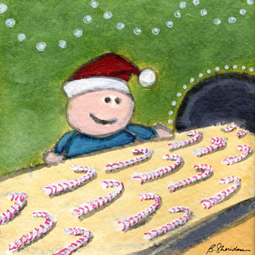Candy Cane Quality Control by Bernadette Sheridan