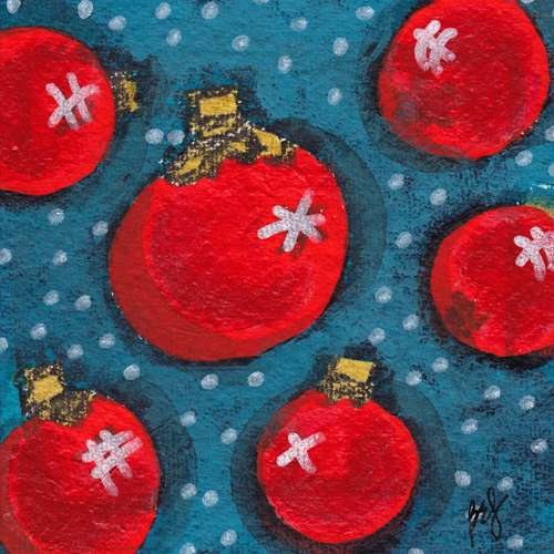 Red Satin Ornaments